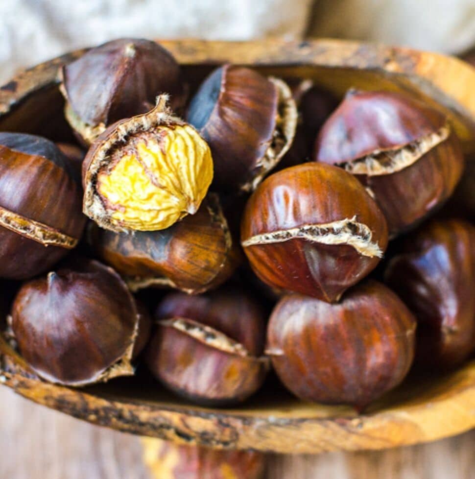 Long-handled French chestnut pan