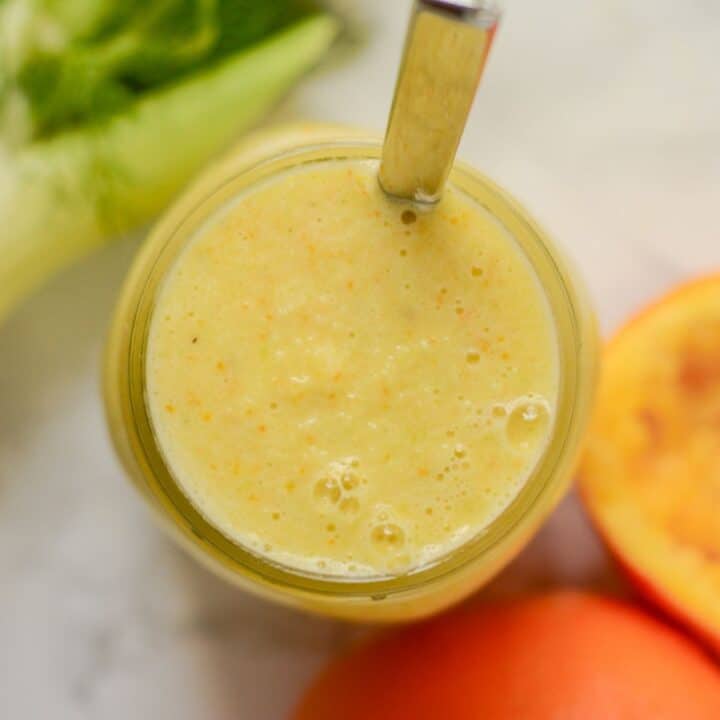 A fennel and orange marinade in a jar
