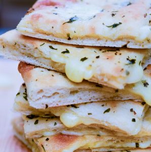 a stack of gourmet grilled cheese