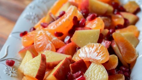 fall fruit salad with orange cinnamon dressing Fall Fruit Salad {perfect for Thanksgiving!}
