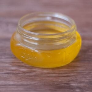 small mason jar of clarified butter