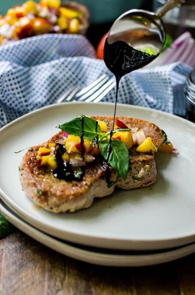 How to make balsamic reduction on pork chops