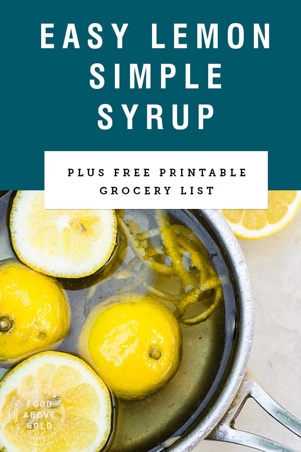 Easy Lemon Simple Syrup Recipe Food Above Gold