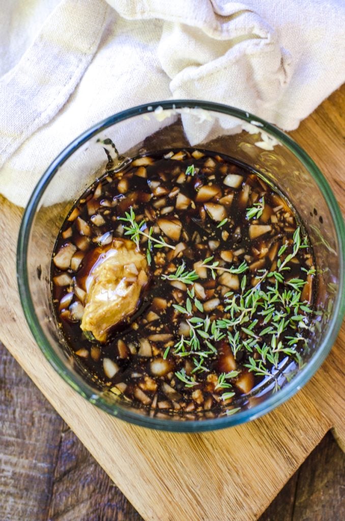 Marinade in a bowl.