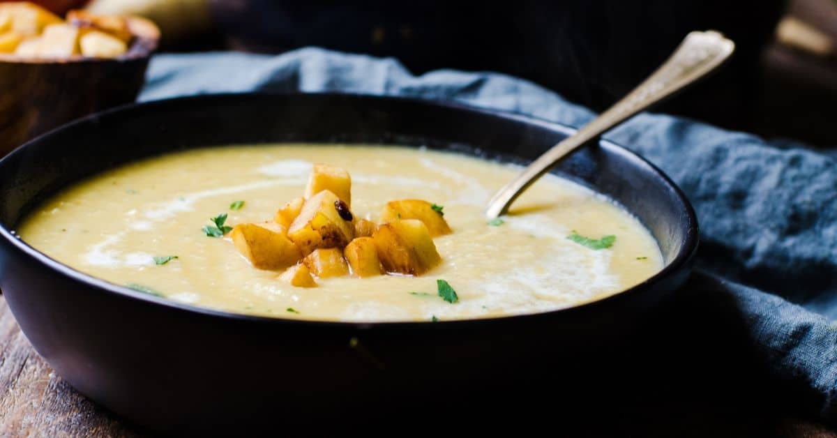 Creamy Parsnip Soup with Fennel and Apples Food Above Gold