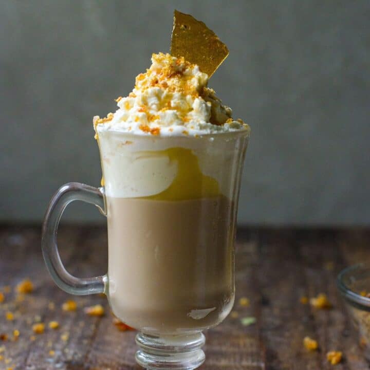 Caramel Brulee Latte Copycat Recipe Food Above Gold