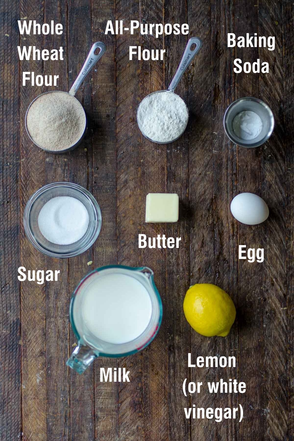 Ingredients for making soda bread.