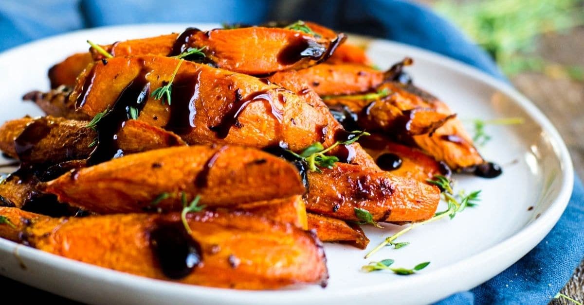 Honey Balsamic Glazed Carrots with and Orange - Food Above Gold